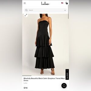 Satin drop waist formal dress